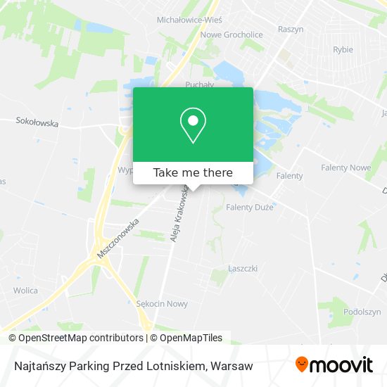 Najtańszy Parking Przed Lotniskiem map