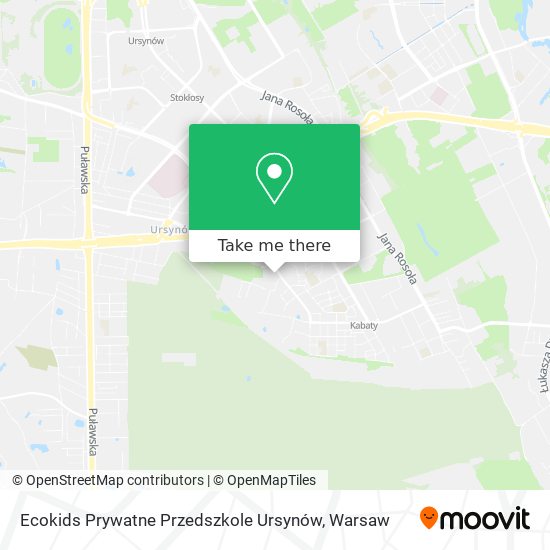 Ecokids Prywatne Przedszkole Ursynów map