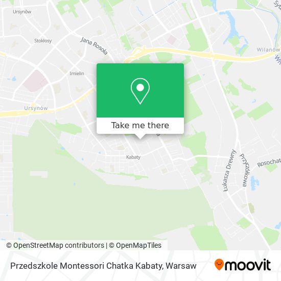 Карта Przedszkole Montessori Chatka Kabaty