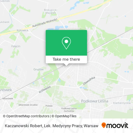Карта Kaczanowski Robert, Lek. Medycyny Pracy