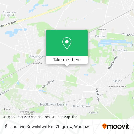 Ślusarstwo Kowalstwo Kot Zbigniew map