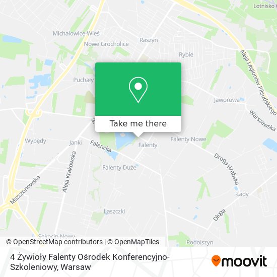 4 Żywioły Falenty Ośrodek Konferencyjno-Szkoleniowy map