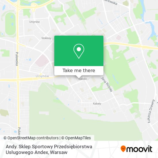 Andy. Sklep Sportowy Przedsiębiorstwa Usługowego Andex map