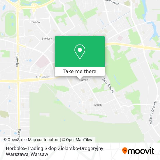 Herbalex-Trading Sklep Zielarsko-Drogeryjny Warszawa map