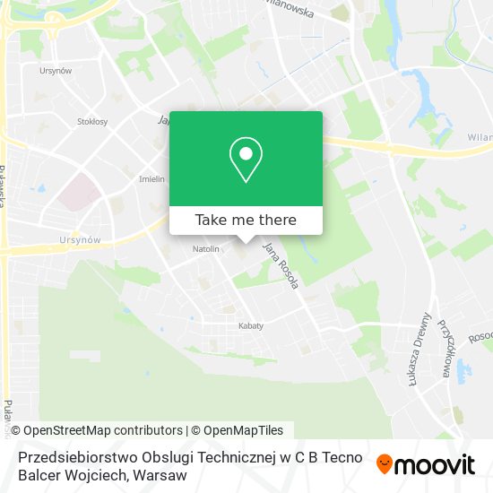 Przedsiebiorstwo Obslugi Technicznej w C B Tecno Balcer Wojciech map