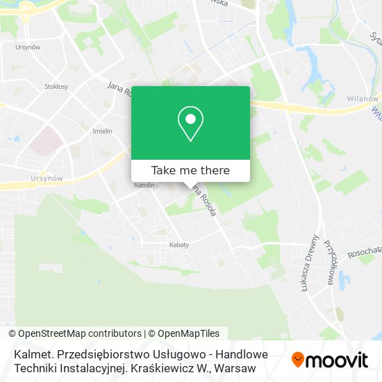 Kalmet. Przedsiębiorstwo Usługowo - Handlowe Techniki Instalacyjnej. Kraśkiewicz W. map