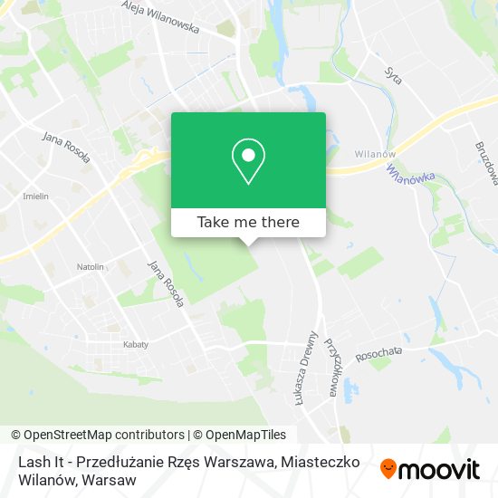 Lash It - Przedłużanie Rzęs Warszawa, Miasteczko Wilanów map