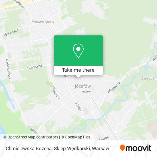 Chmielewska Bożena. Sklep Wędkarski map