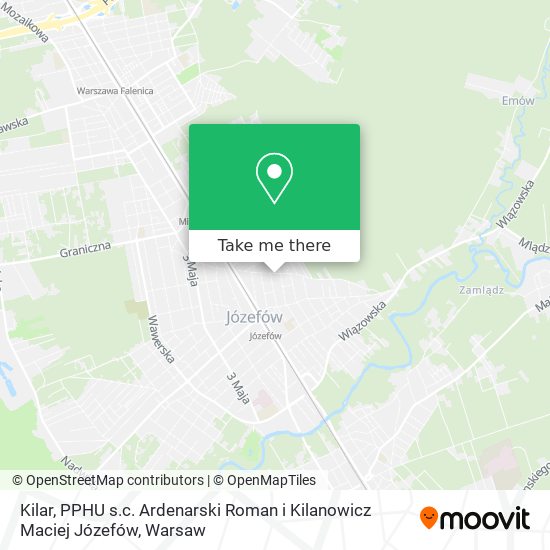 Kilar, PPHU s.c. Ardenarski Roman i Kilanowicz Maciej Józefów map