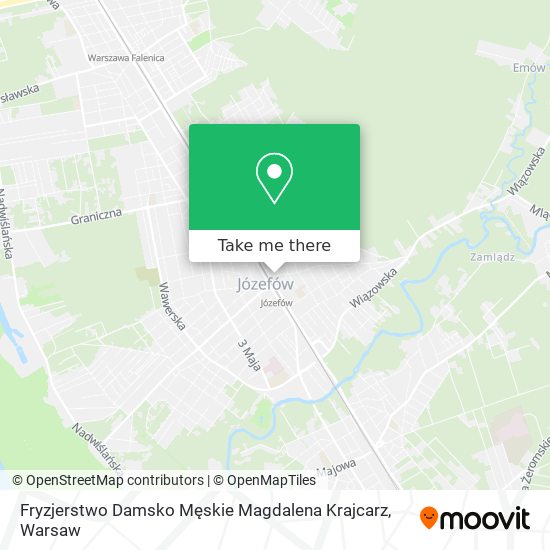 Карта Fryzjerstwo Damsko Męskie Magdalena Krajcarz