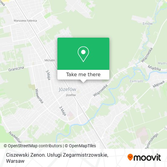 Ciszewski Zenon. Usługi Zegarmistrzowskie map