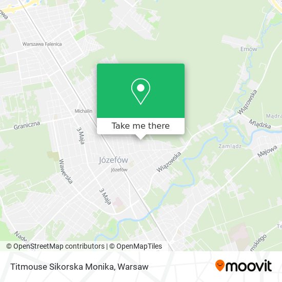 Titmouse Sikorska Monika map