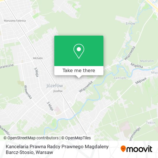 Карта Kancelaria Prawna Radcy Prawnego Magdaleny Barcz-Stosio