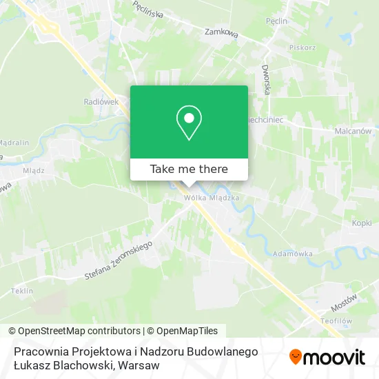 Карта Pracownia Projektowa i Nadzoru Budowlanego Łukasz Blachowski