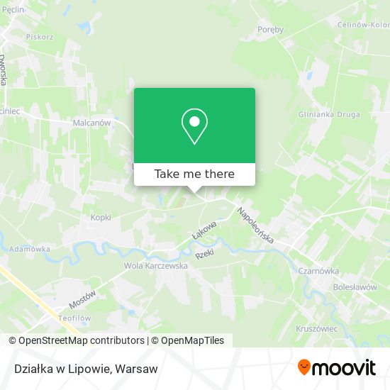 Działka w Lipowie map