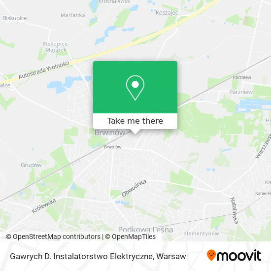 Карта Gawrych D. Instalatorstwo Elektryczne