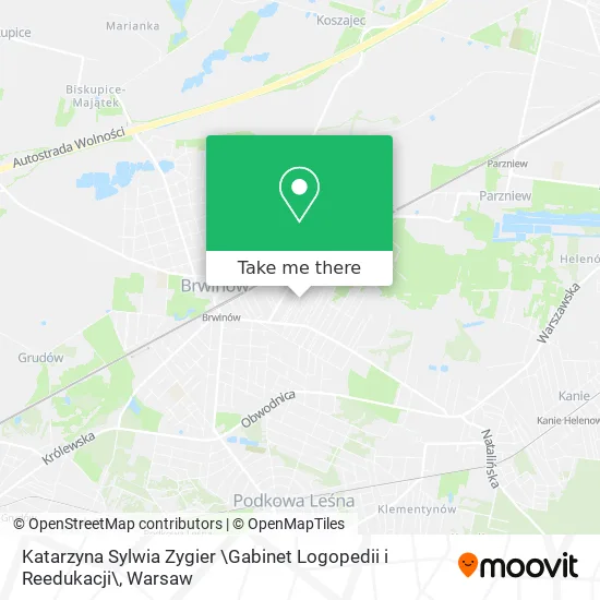 Карта Katarzyna Sylwia Zygier \Gabinet Logopedii i Reedukacji\