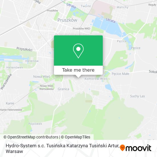 Hydro-System s.c. Tusińska Katarzyna Tusiński Artur map