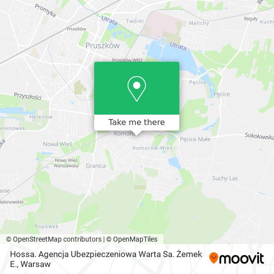 Hossa. Agencja Ubezpieczeniowa Warta Sa. Żemek E. map