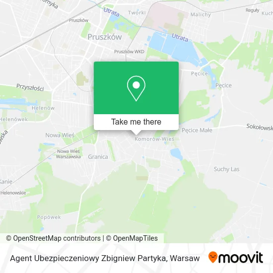 Agent Ubezpieczeniowy Zbigniew Partyka map