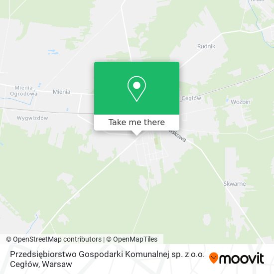 Przedsiębiorstwo Gospodarki Komunalnej sp. z o.o. Cegłów map