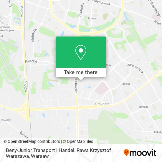 Beny-Junior Transport i Handel. Rawa Krzysztof Warszawa map