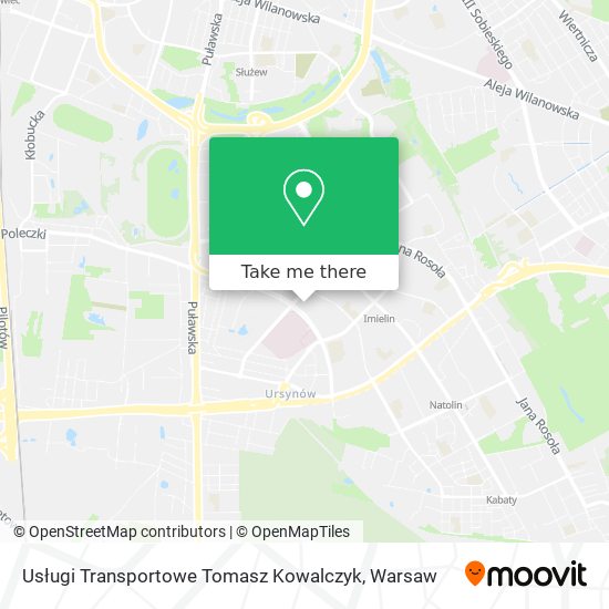 Карта Usługi Transportowe Tomasz Kowalczyk