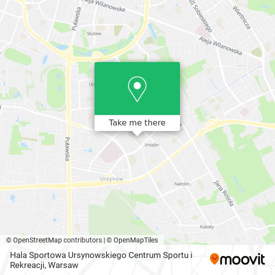 Hala Sportowa Ursynowskiego Centrum Sportu i Rekreacji map