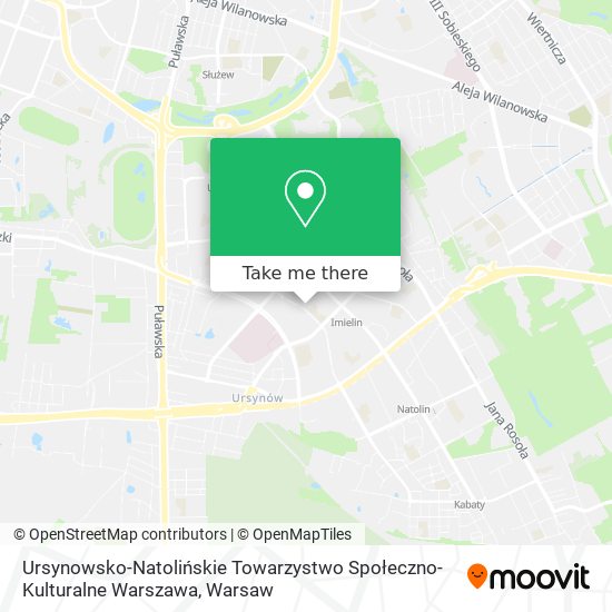 Ursynowsko-Natolińskie Towarzystwo Społeczno-Kulturalne Warszawa map