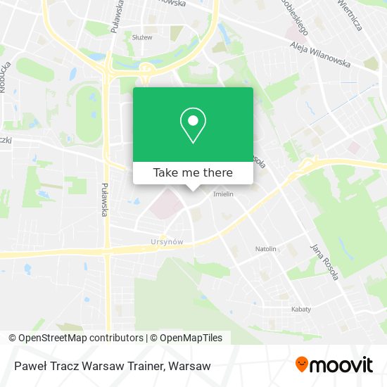 Paweł Tracz Warsaw Trainer map