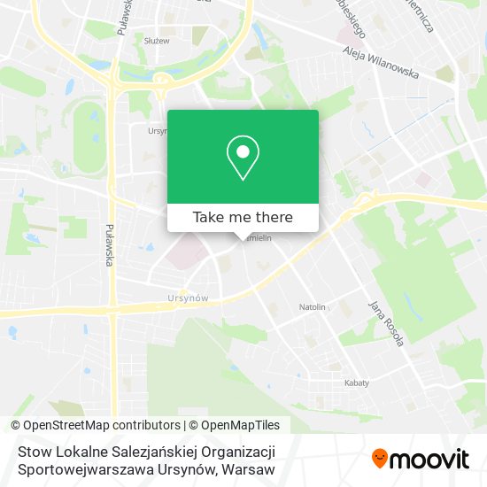 Stow Lokalne Salezjańskiej Organizacji Sportowejwarszawa Ursynów map