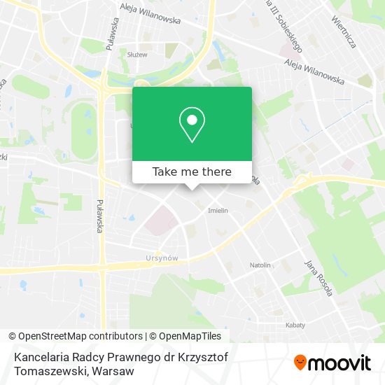 Kancelaria Radcy Prawnego dr Krzysztof Tomaszewski map