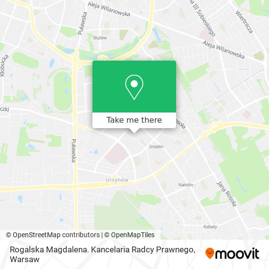 Rogalska Magdalena. Kancelaria Radcy Prawnego map