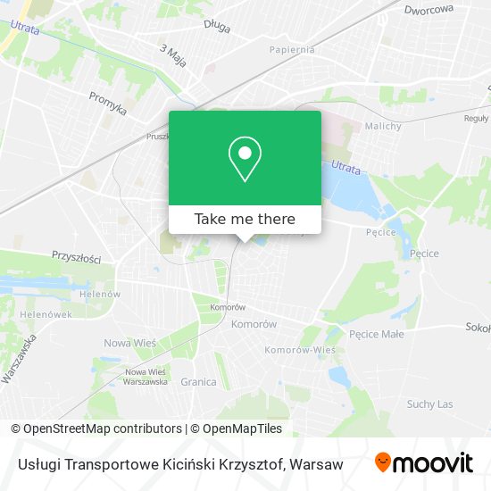 Usługi Transportowe Kiciński Krzysztof map