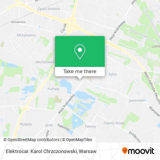 Elektrocar. Karol Chrzczonowski map