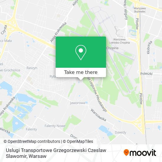 Uslugi Transportowe Grzegorzewski Czeslaw Slawomir map