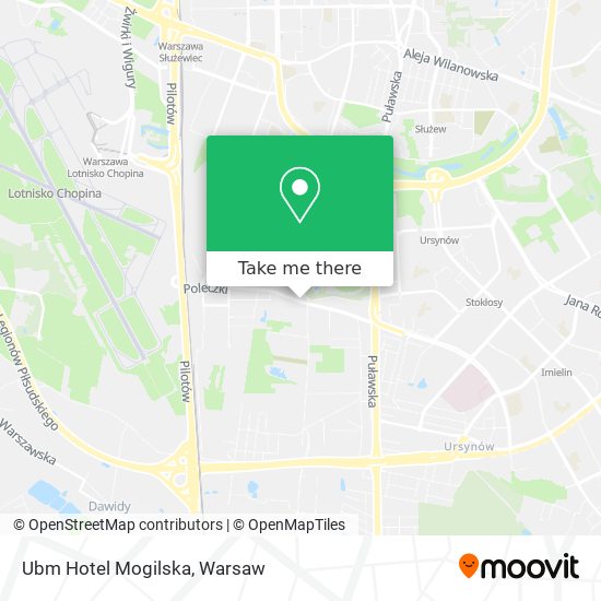 Ubm Hotel Mogilska map