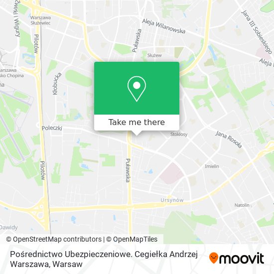 Pośrednictwo Ubezpieczeniowe. Cegiełka Andrzej Warszawa map