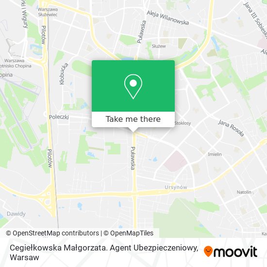 Cegiełkowska Małgorzata. Agent Ubezpieczeniowy map