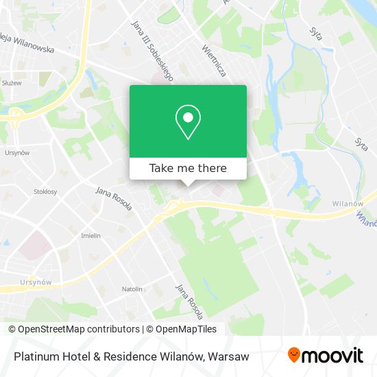 Platinum Hotel & Residence Wilanów map