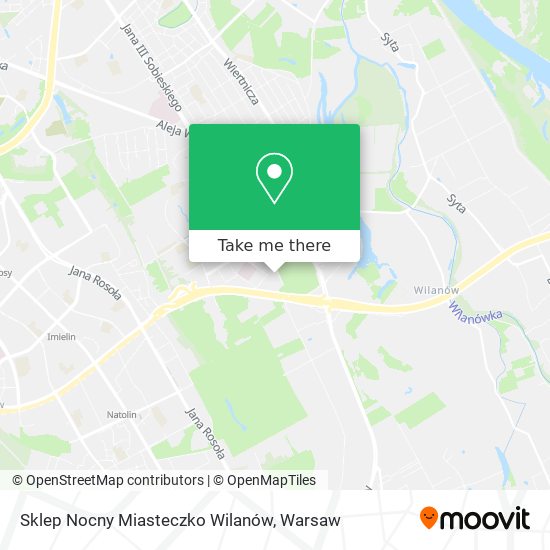 Sklep Nocny Miasteczko Wilanów map