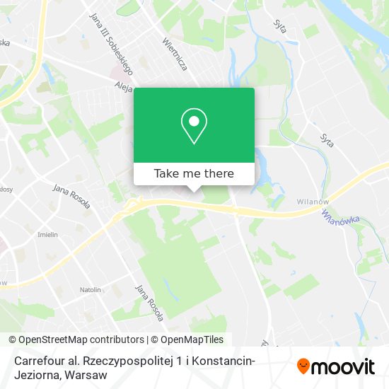 Carrefour al. Rzeczypospolitej 1 i Konstancin-Jeziorna map