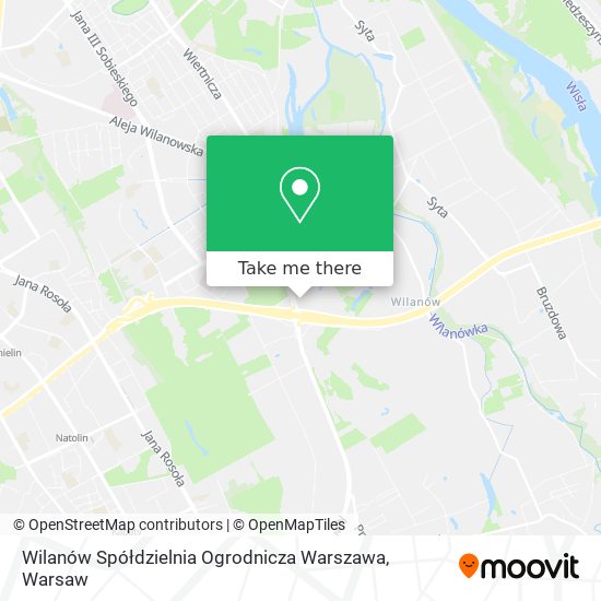 Wilanów Spółdzielnia Ogrodnicza Warszawa map