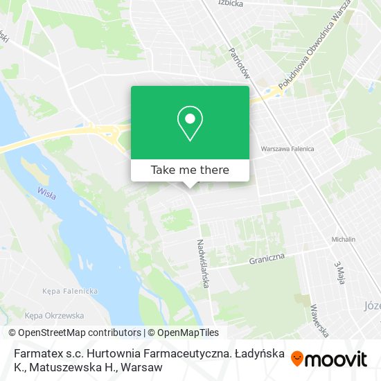 Farmatex s.c. Hurtownia Farmaceutyczna. Ładyńska K., Matuszewska H. map