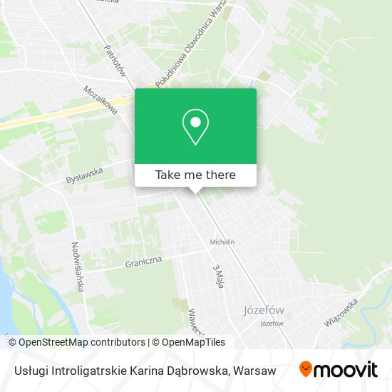 Usługi Introligatrskie Karina Dąbrowska map