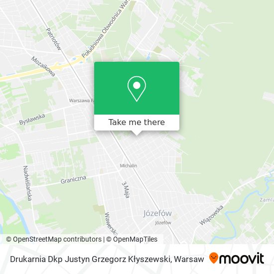 Drukarnia Dkp Justyn Grzegorz Kłyszewski map