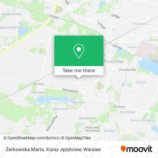 Żerkowska Marta. Kursy Językowe map