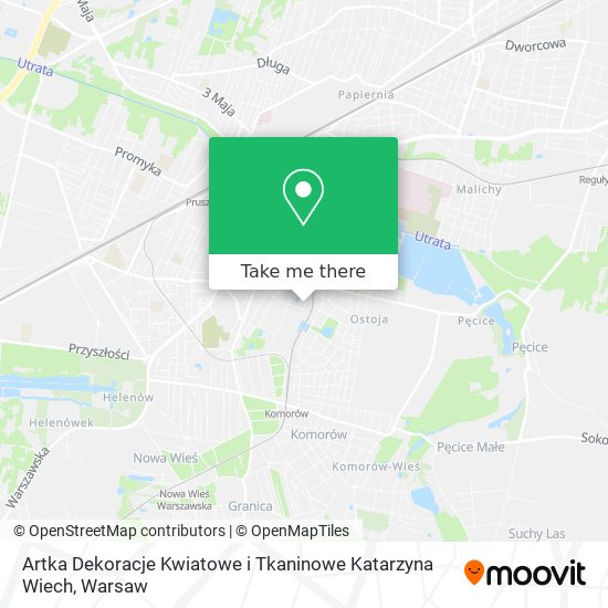 Artka Dekoracje Kwiatowe i Tkaninowe Katarzyna Wiech map