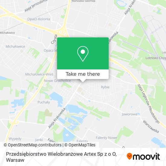 Przedsiębiorstwo Wielobranżowe Artex Sp z o O map