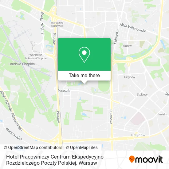 Hotel Pracowniczy Centrum Ekspedycyjno - Rozdzielczego Poczty Polskiej map